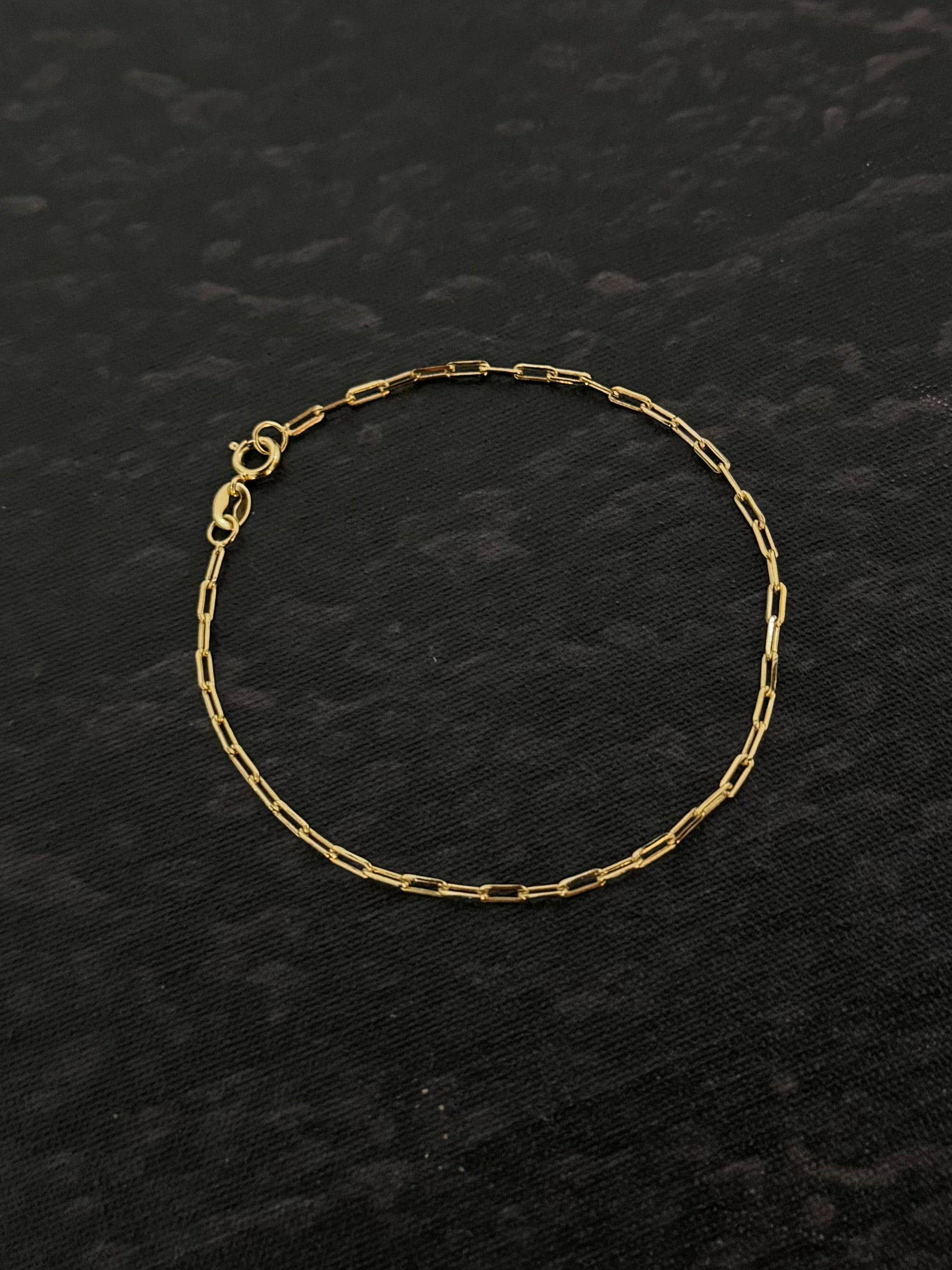 Pulseira Cadeado Alongado (2mm)(Fecho Tradicional)