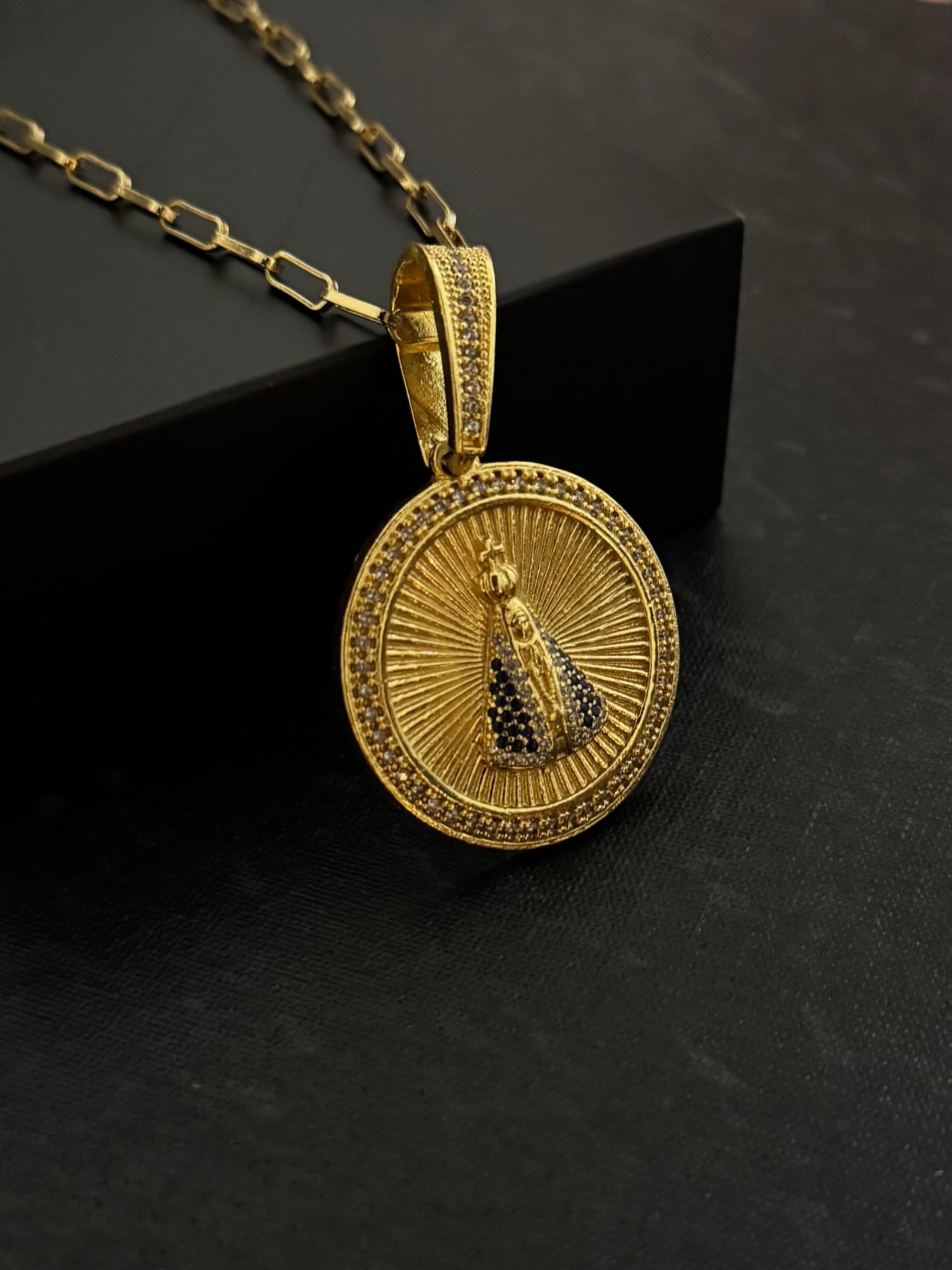 Pingente Nossa Senhora Cravejado (M)