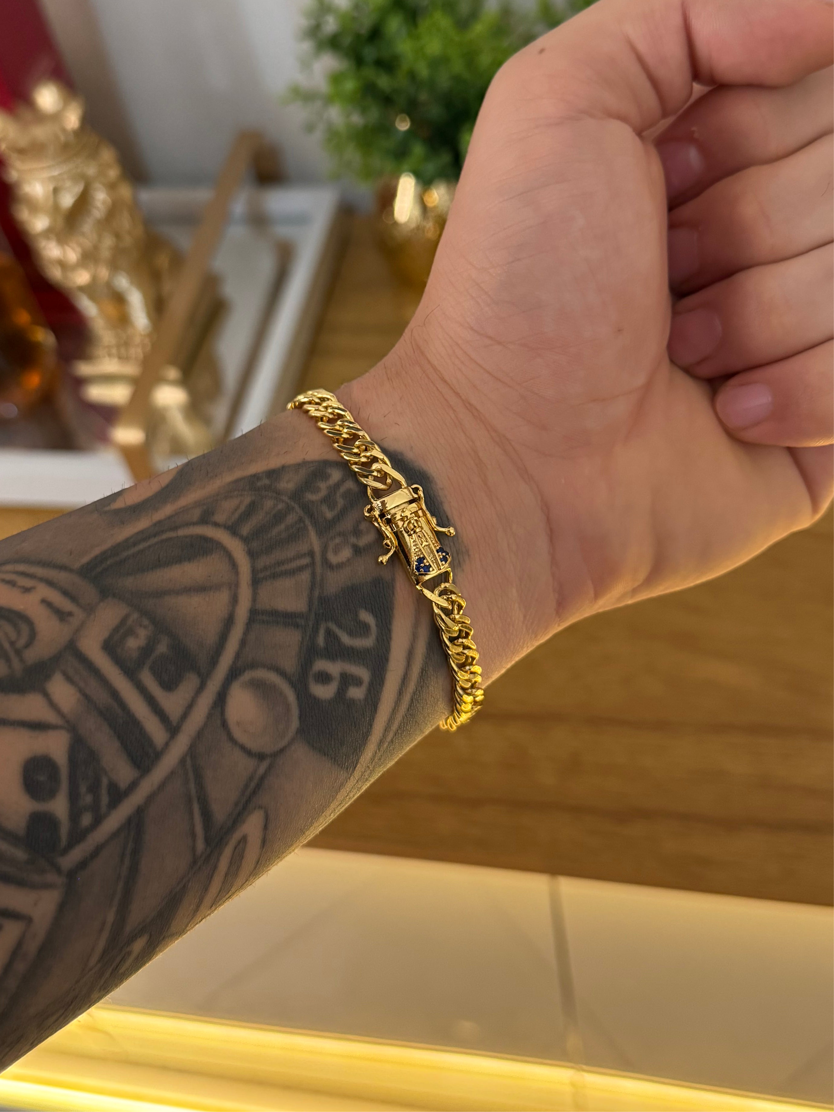Pulseira Grumet Dupla (7mm)(Fecho Nossa Senhora)