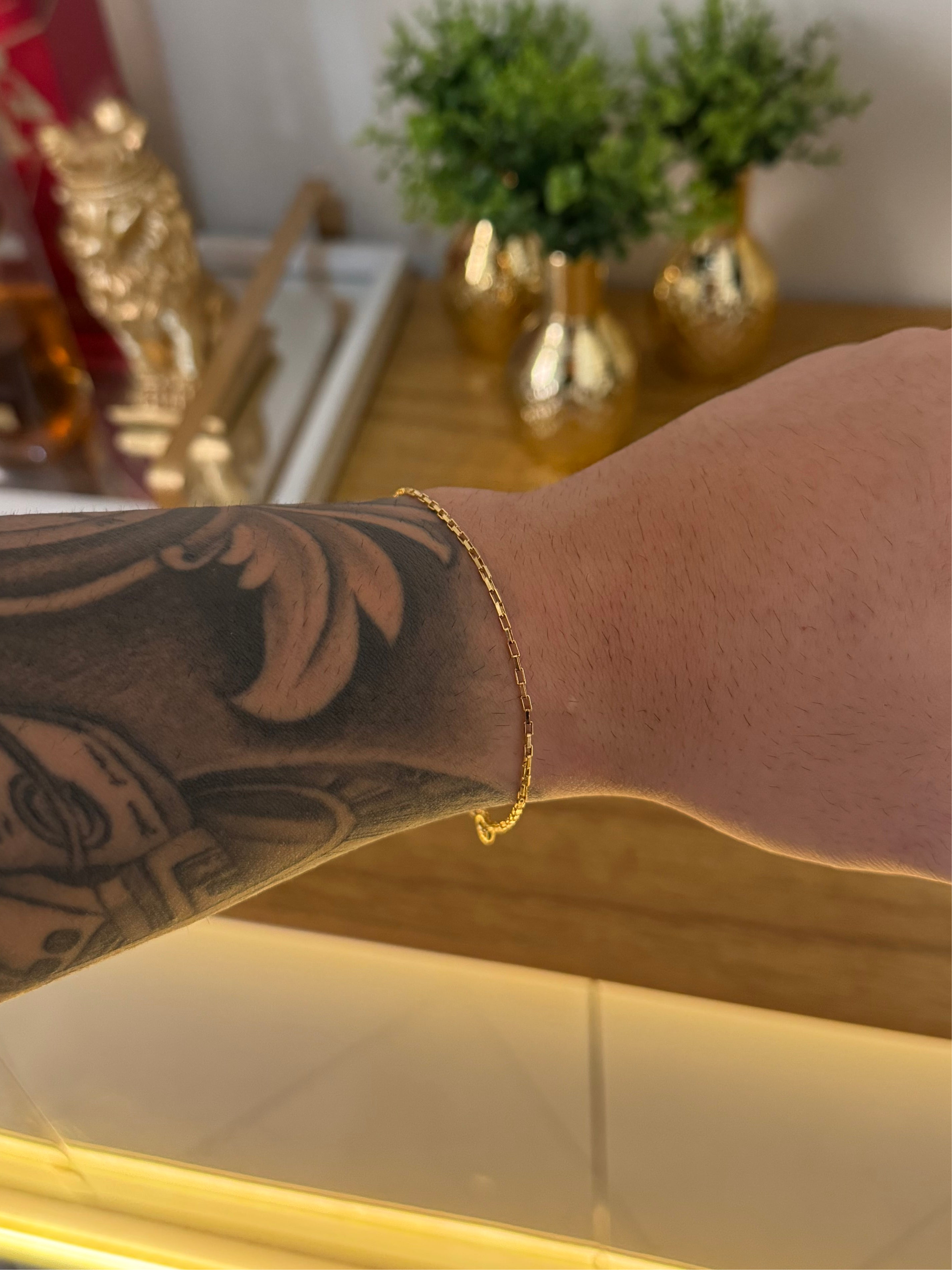 Pulseira Tijolinho (1mm)(Fecho Tradicional)
