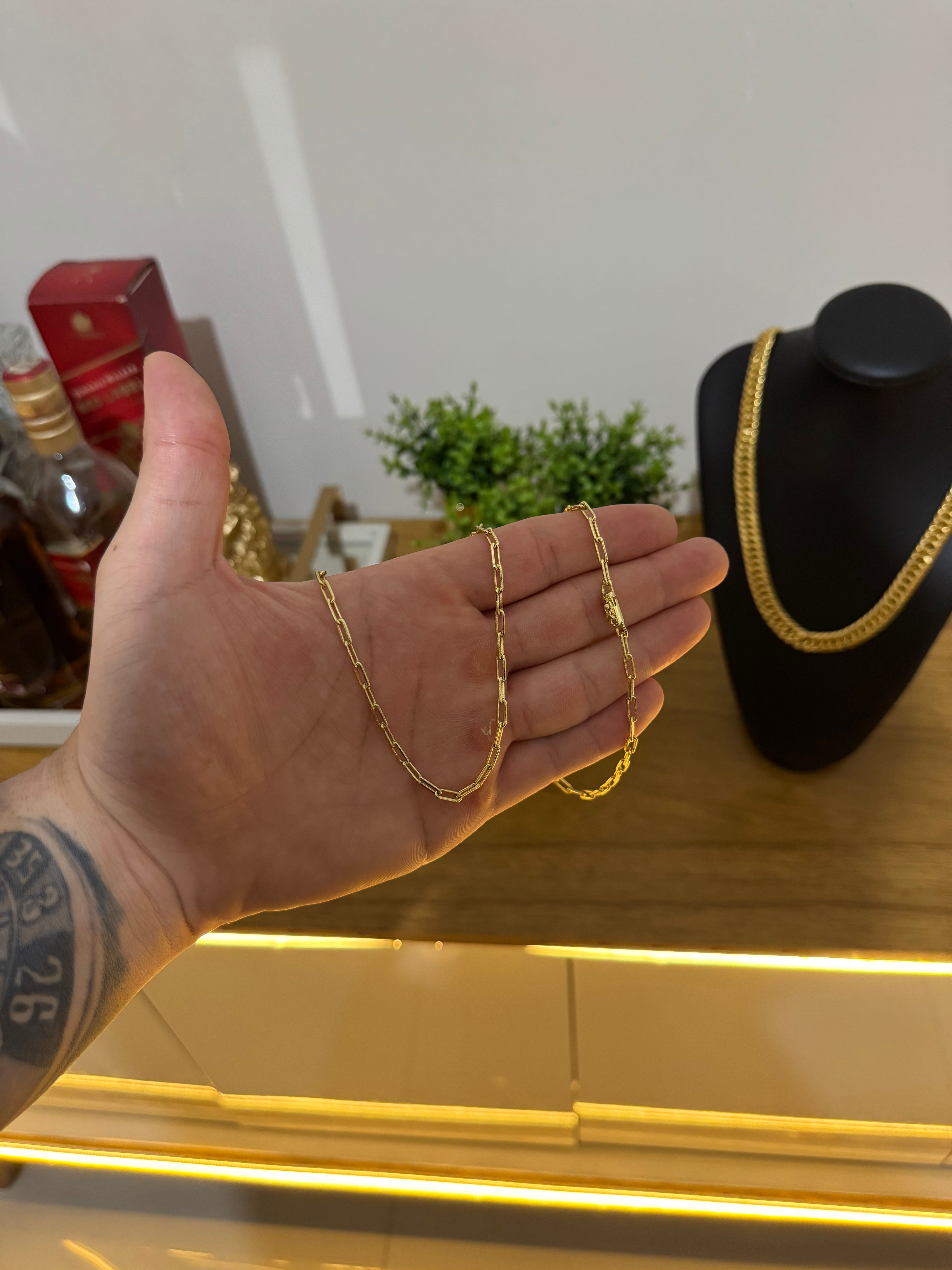 Corrente Cadeado Alongado (3mm)