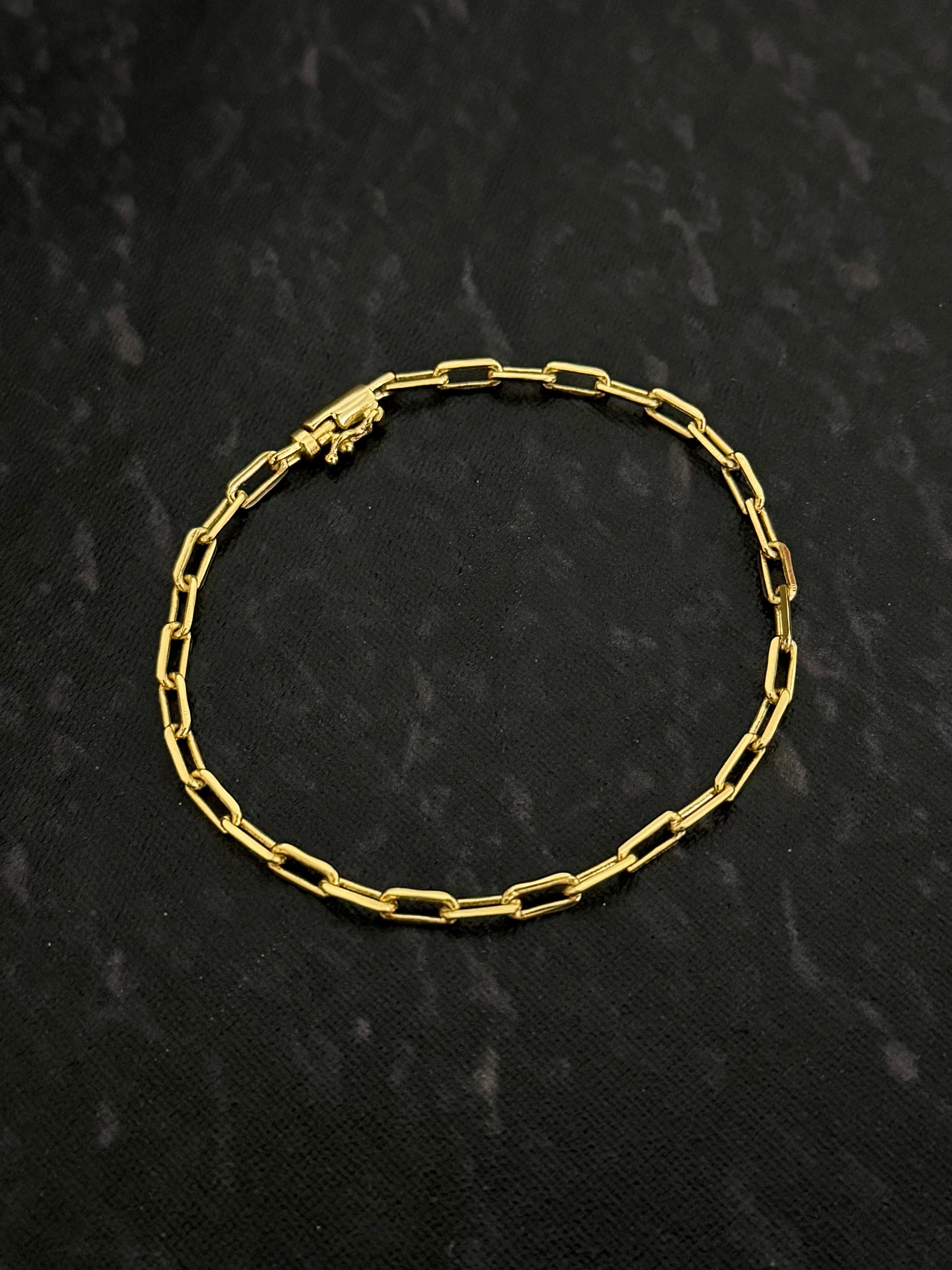 Pulseira Cadeado Alongado (3mm)