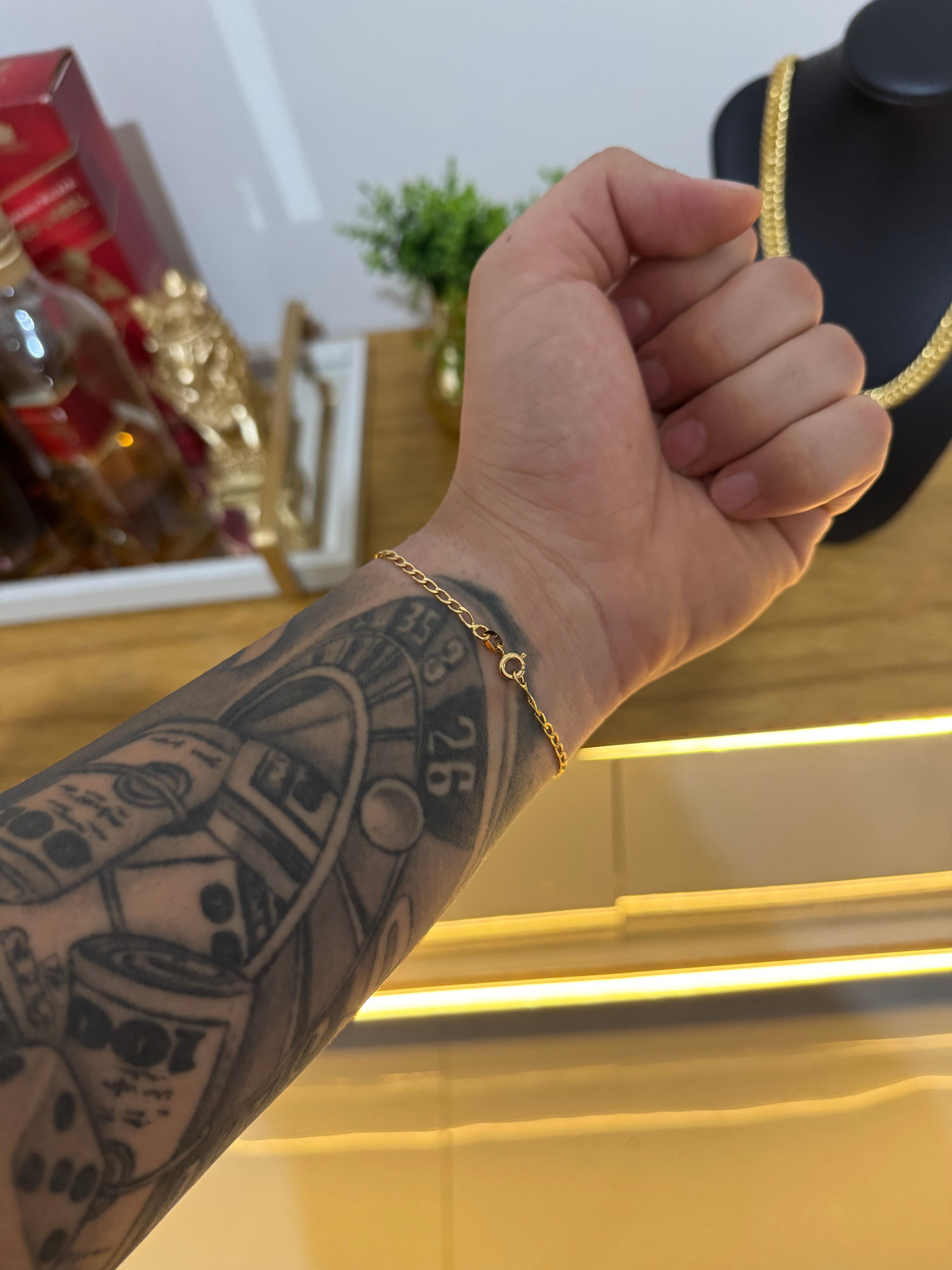 Pulseira Grumet Longa (2mm)(Fecho Tradicional)